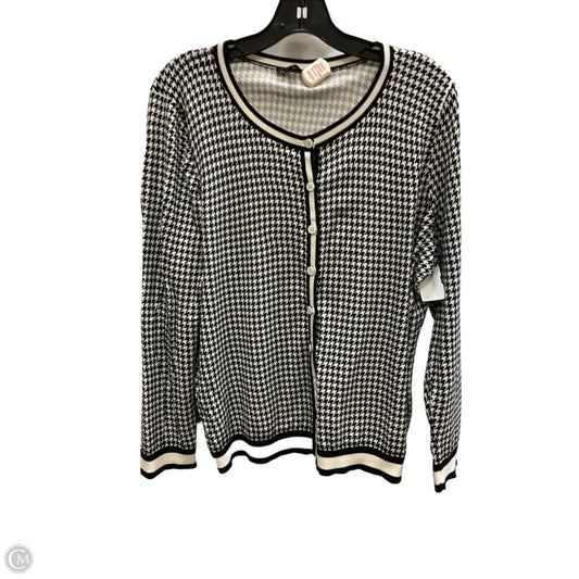 Cardigan By Talbots In Checkered Pattern, Size: 2x