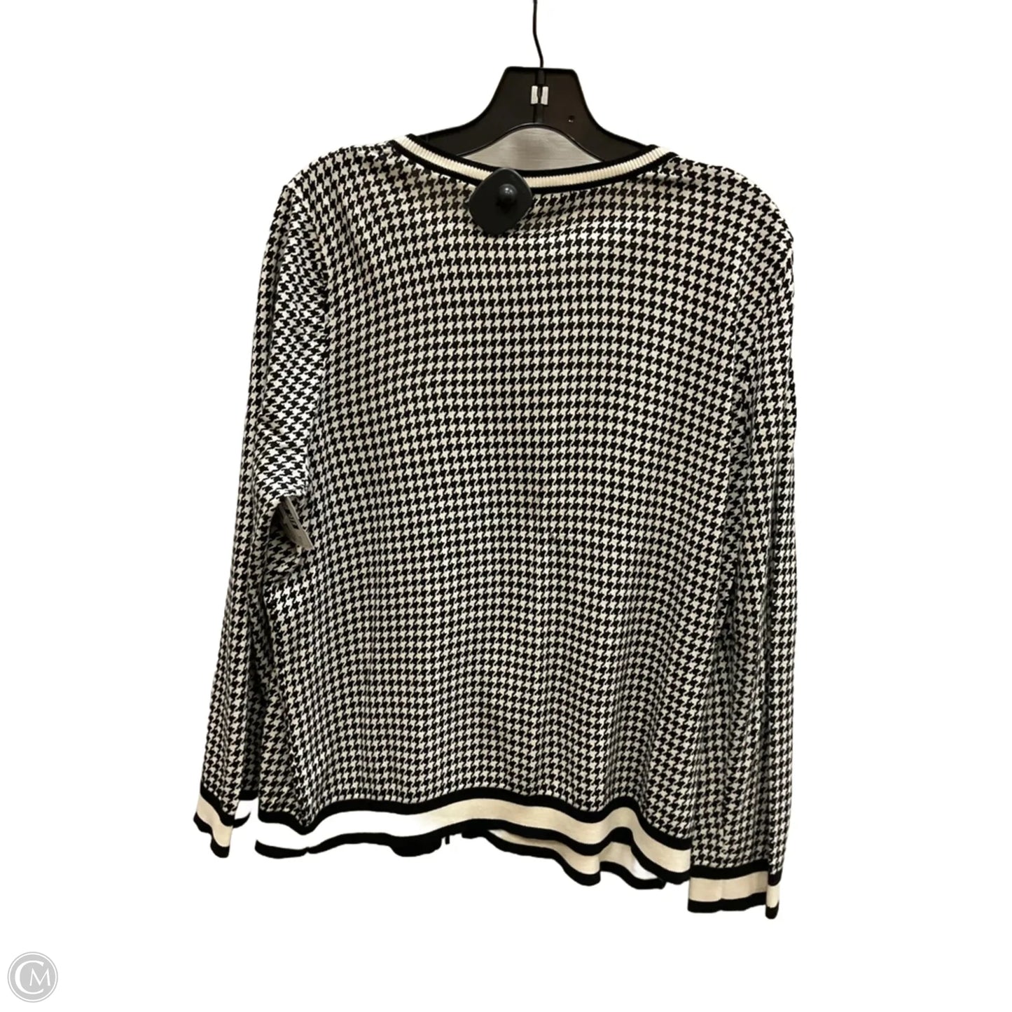 Cardigan By Talbots In Checkered Pattern, Size: 2x