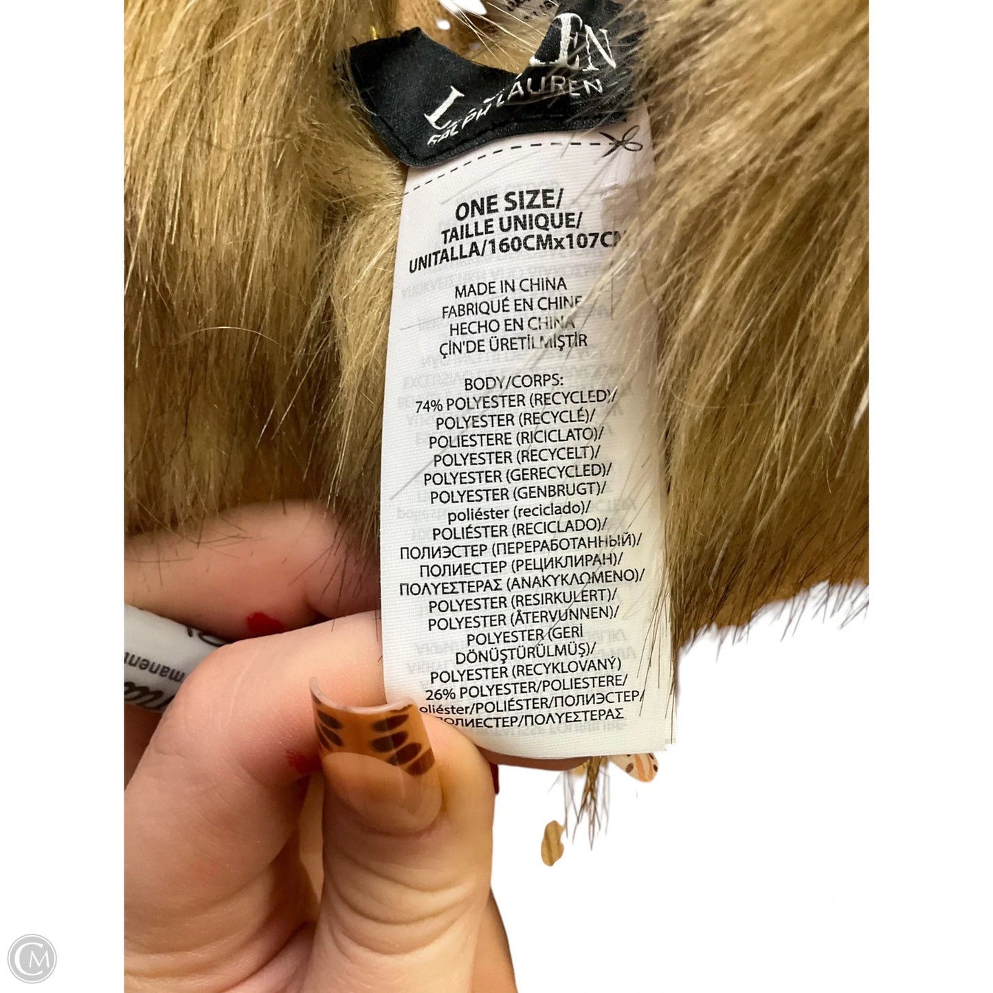 Poncho By Lauren By Ralph Lauren In Tan, Size: Osfm