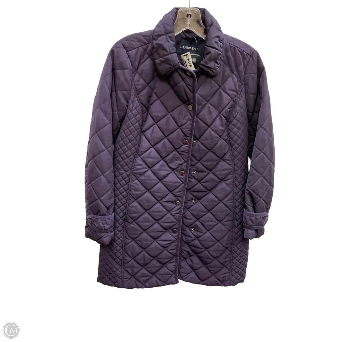 Coat Puffer & Quilted By Lands End In Purple, Size: 2p