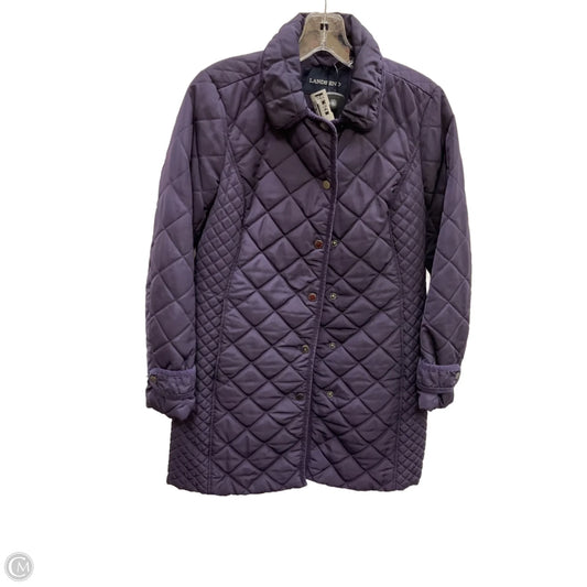 Coat Puffer & Quilted By Lands End In Purple, Size: 2p