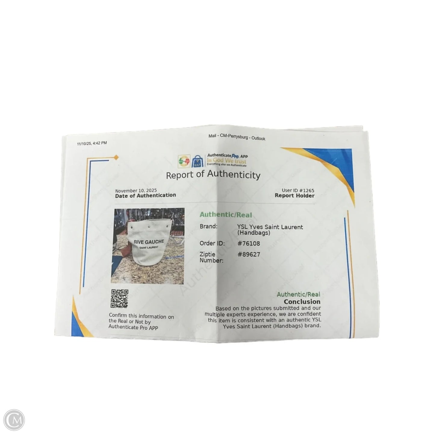 Crossbody Luxury Designer By Yves Saint Laurent, Size: Medium