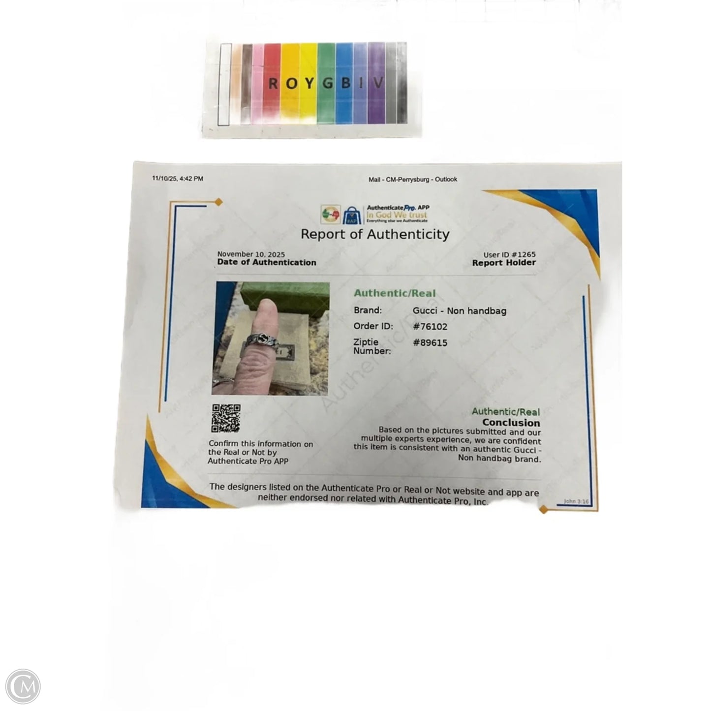 Ring Luxury Designer By Gucci, Size: 7.5