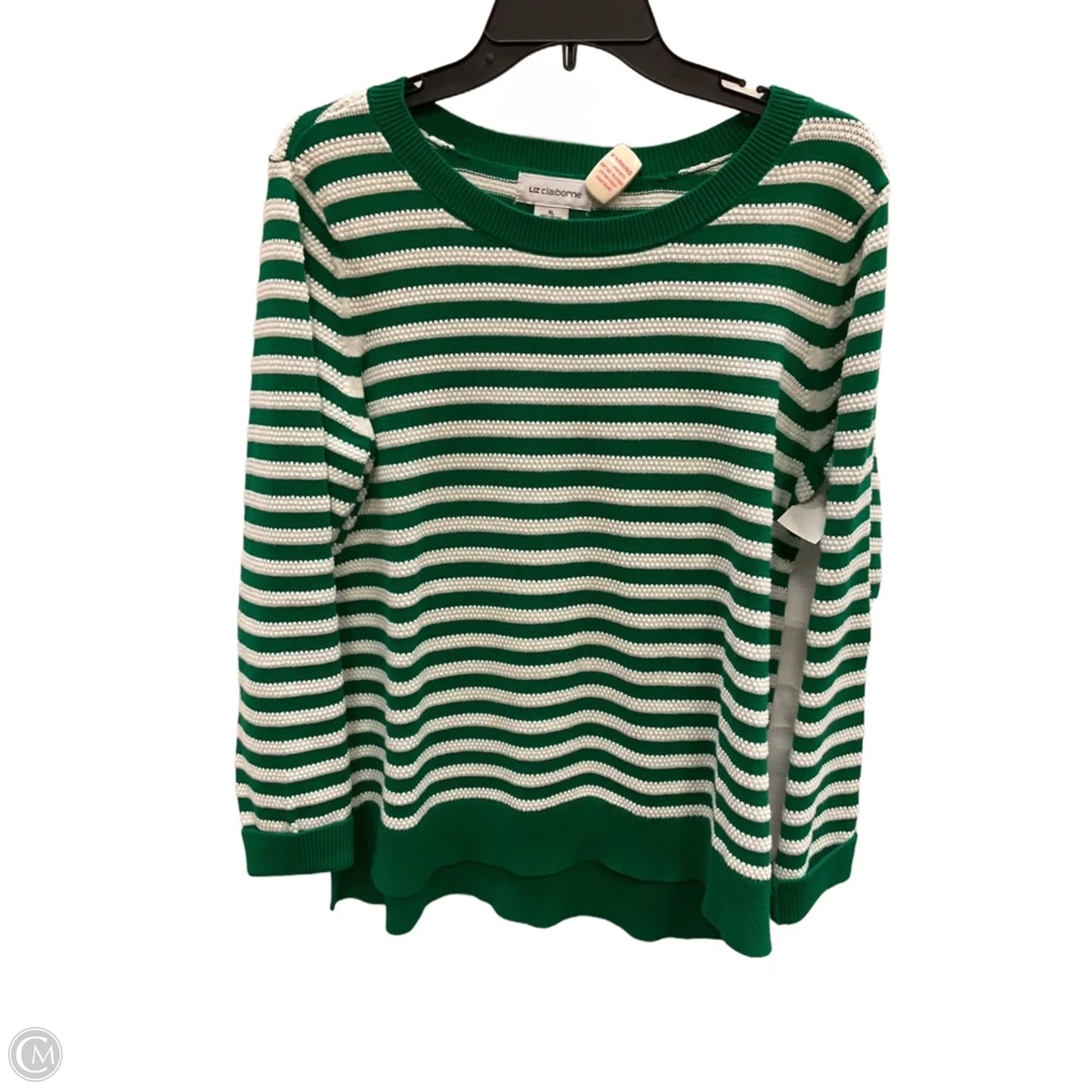Top Long Sleeve By Liz Claiborne In Green, Size: Xl
