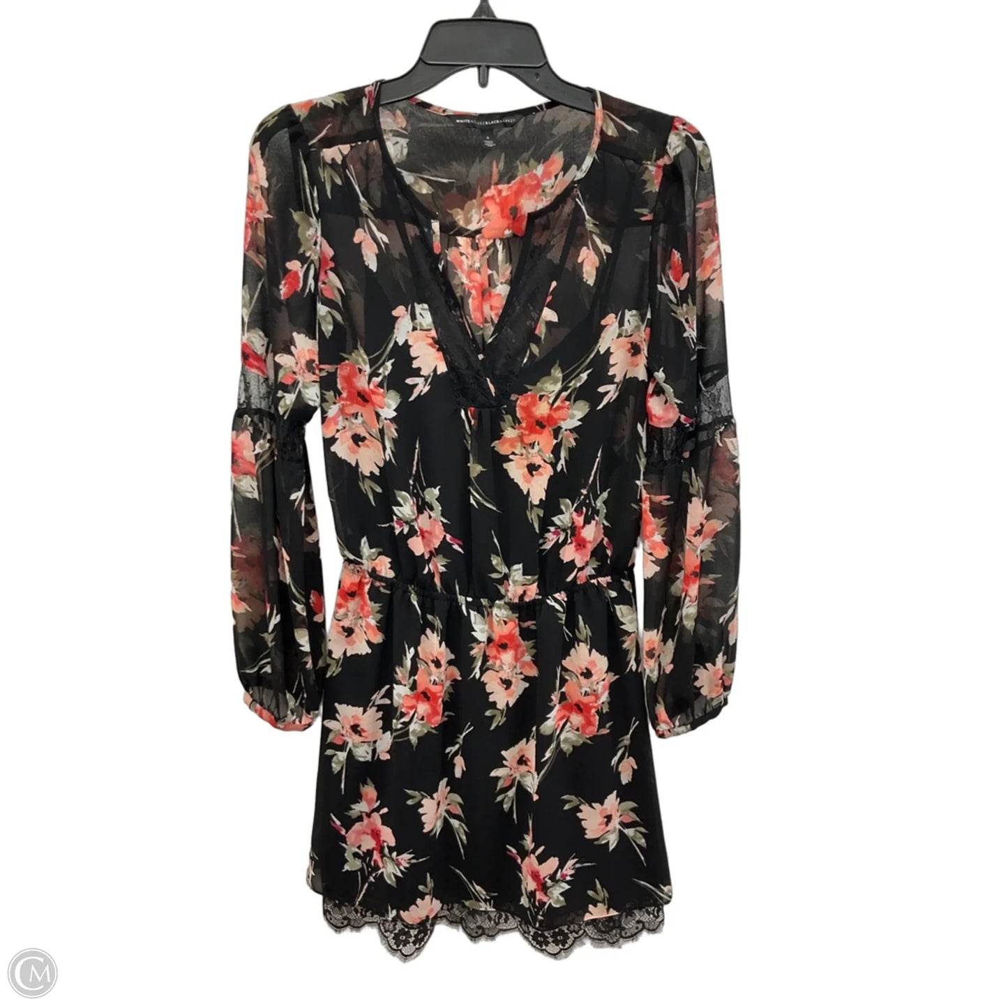 Dress Casual Midi By White House Black Market In Floral Print, Size: 4