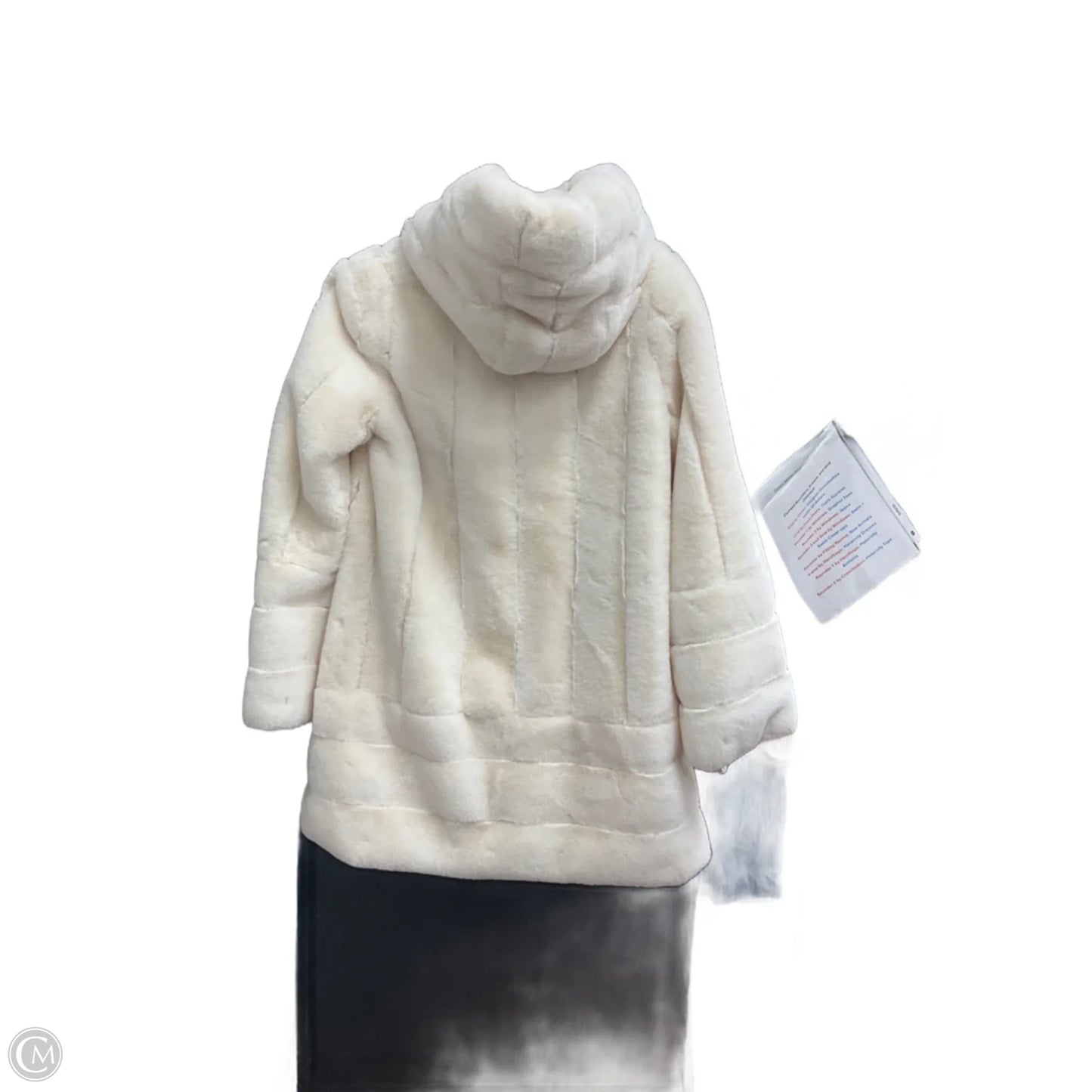 Coat Faux Fur & Sherpa By Liz Claiborne In White, Size: S