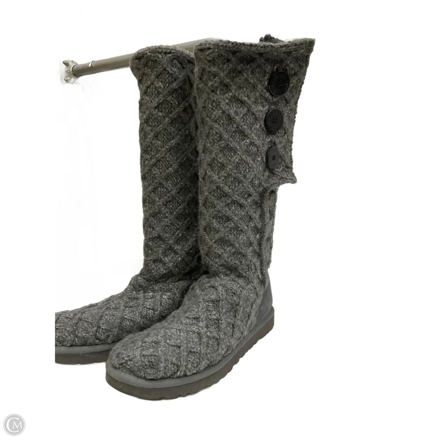 Boots Designer By Ugg In Grey, Size: 8