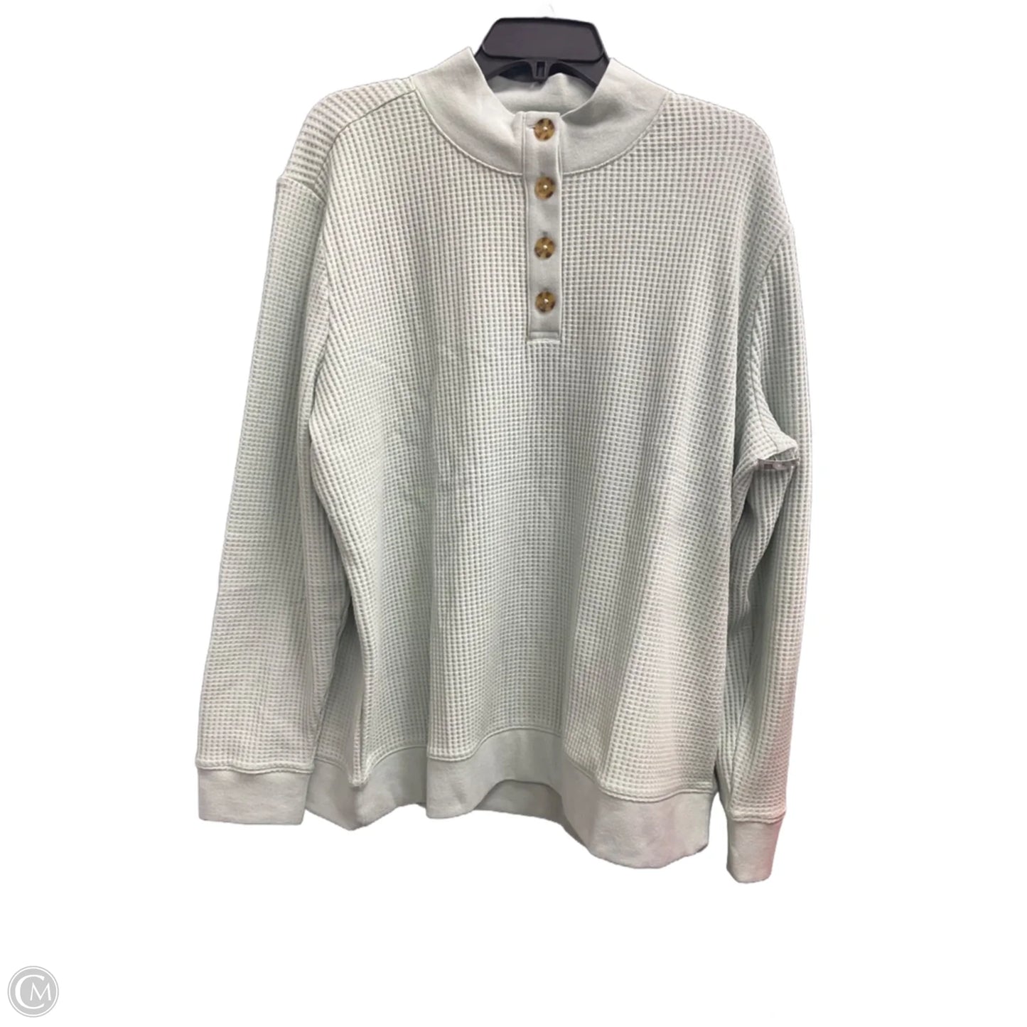 Top Long Sleeve By Lands End In Green, Size: Xl