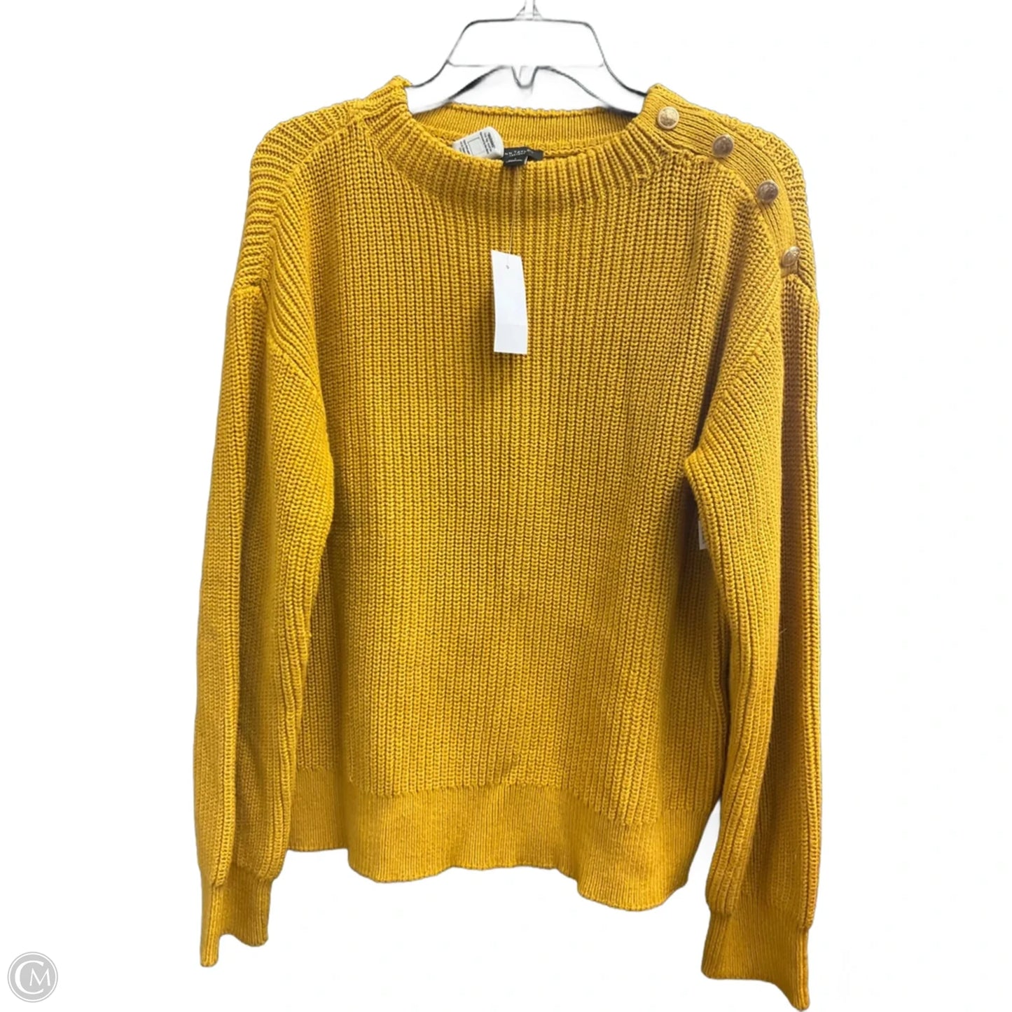 Sweater By Ann Taylor In Yellow, Size: L