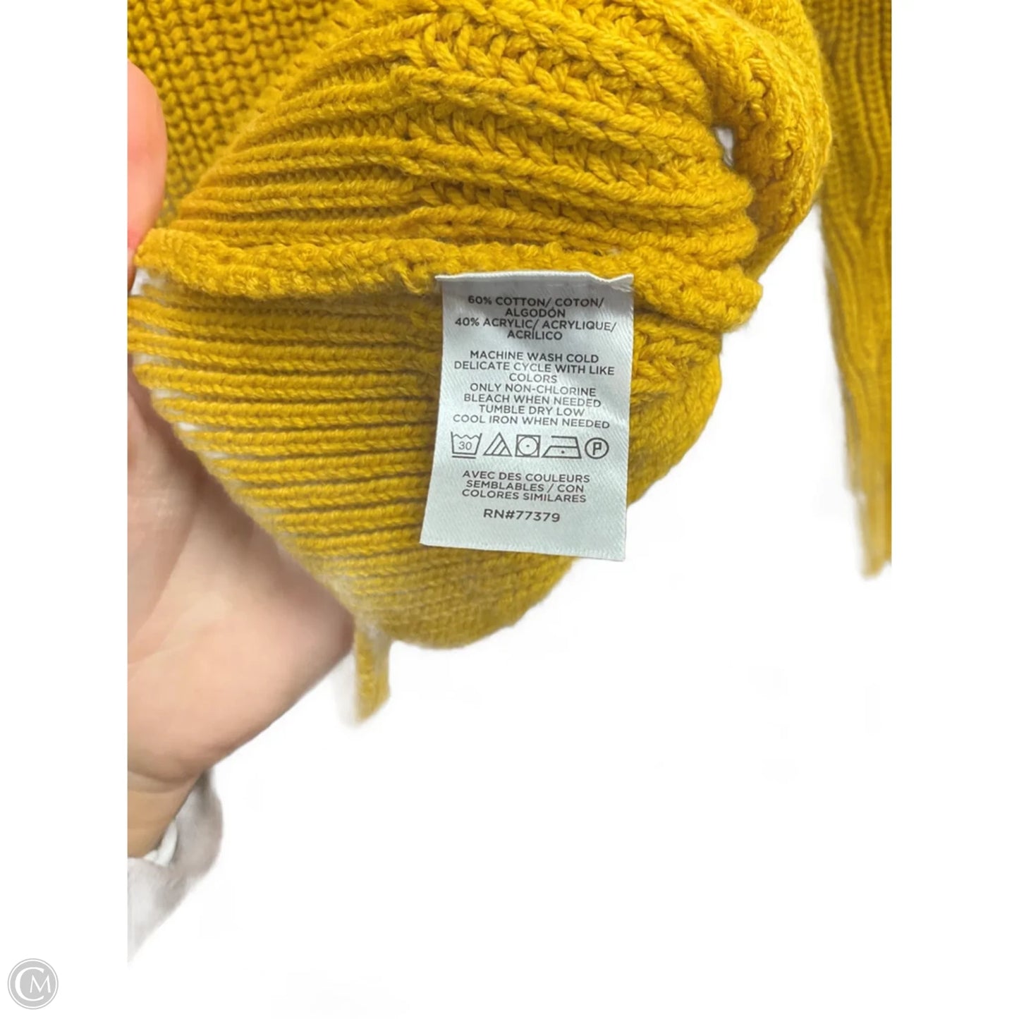 Sweater By Ann Taylor In Yellow, Size: L