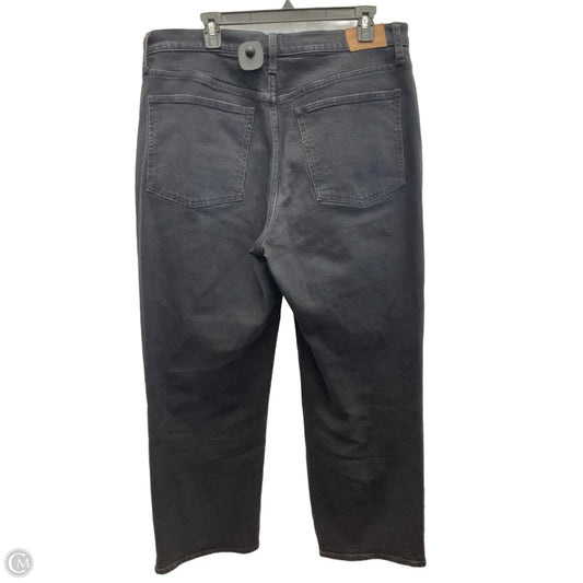Jeans Wide Leg By Madewell In Black Denim, Size: 14
