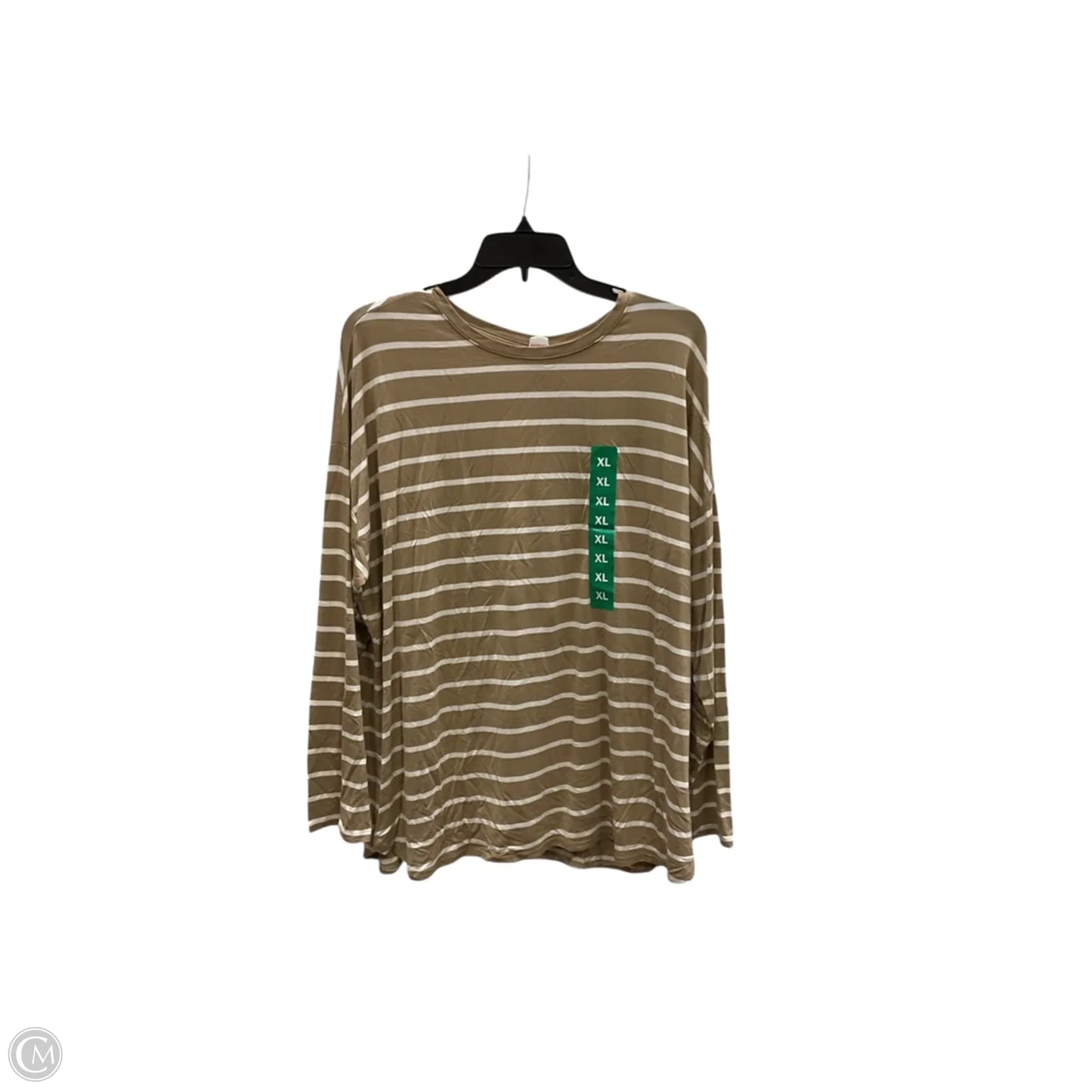 Top Long Sleeve Basic By Gap In Striped Pattern, Size: Xl