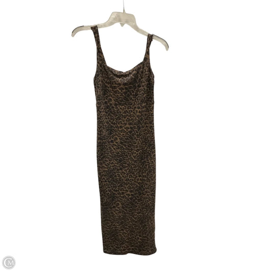 Dress Casual Midi By Good American In Animal Print, Size: 2