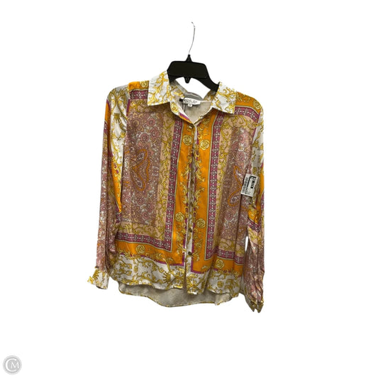 Blouse Long Sleeve By Rachel Zoe In Multi-colored, Size: S