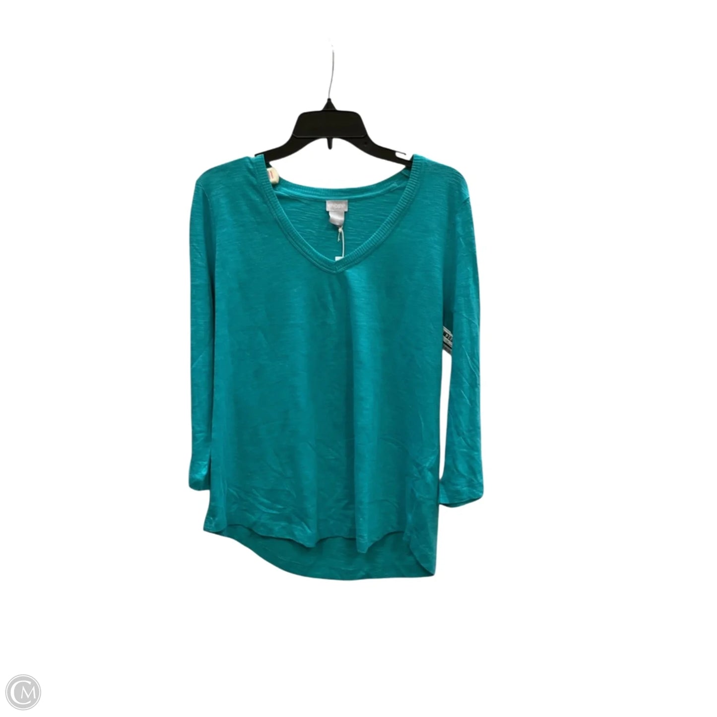 Top 3/4 Sleeve By Chicos In Blue, Size: L