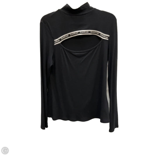Top Long Sleeve By Bebe In Black, Size: Xl