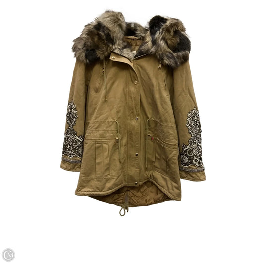 Coat Parka By Chicos In Brown, Size: L