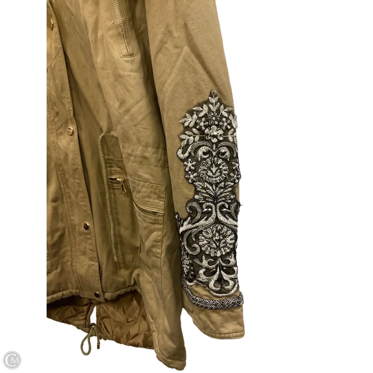 Coat Parka By Chicos In Brown, Size: L