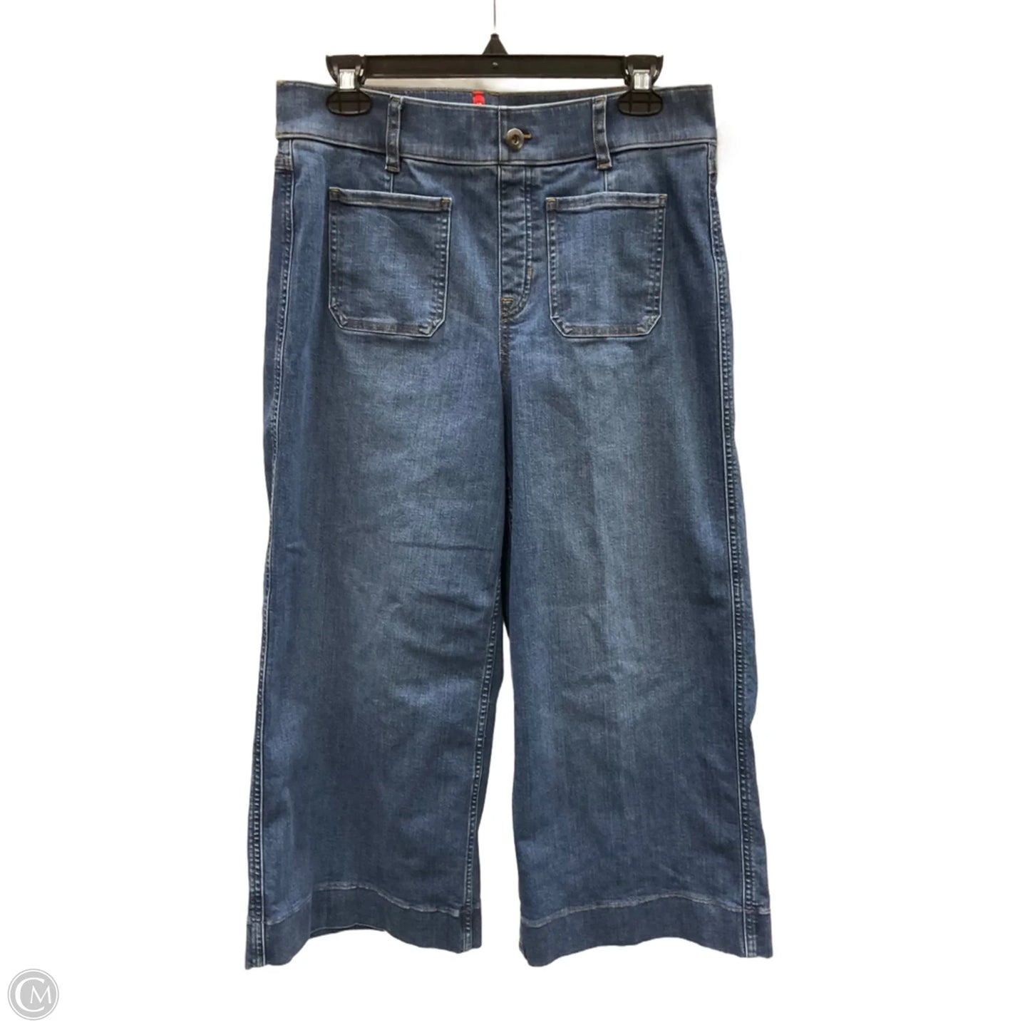 Jeans Wide Leg By Spanx In Blue Denim, Size: L