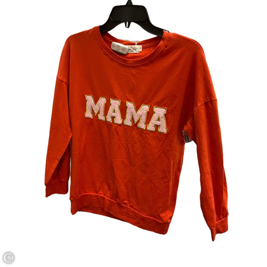 Top Long Sleeve By Cme In Orange, Size: S