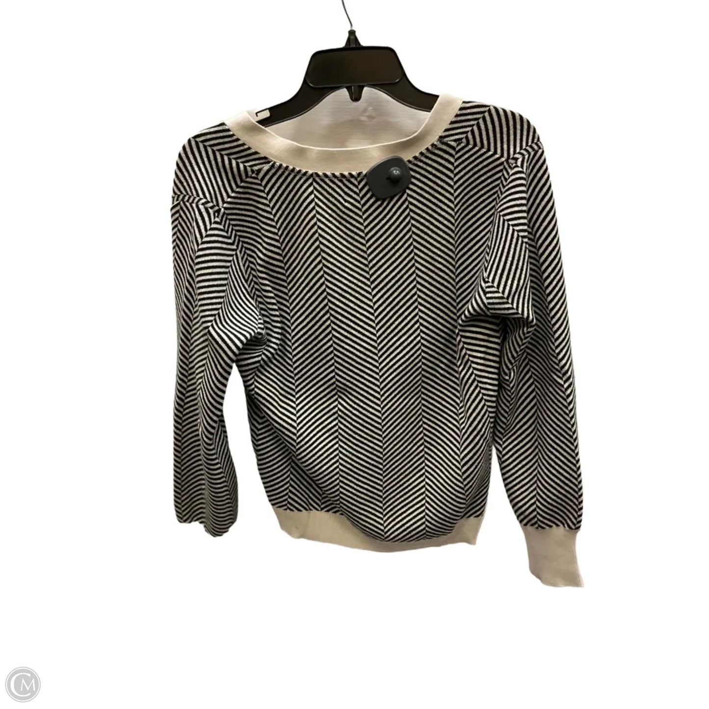 Cardigan By Clothes Mentor In Striped Pattern, Size: M