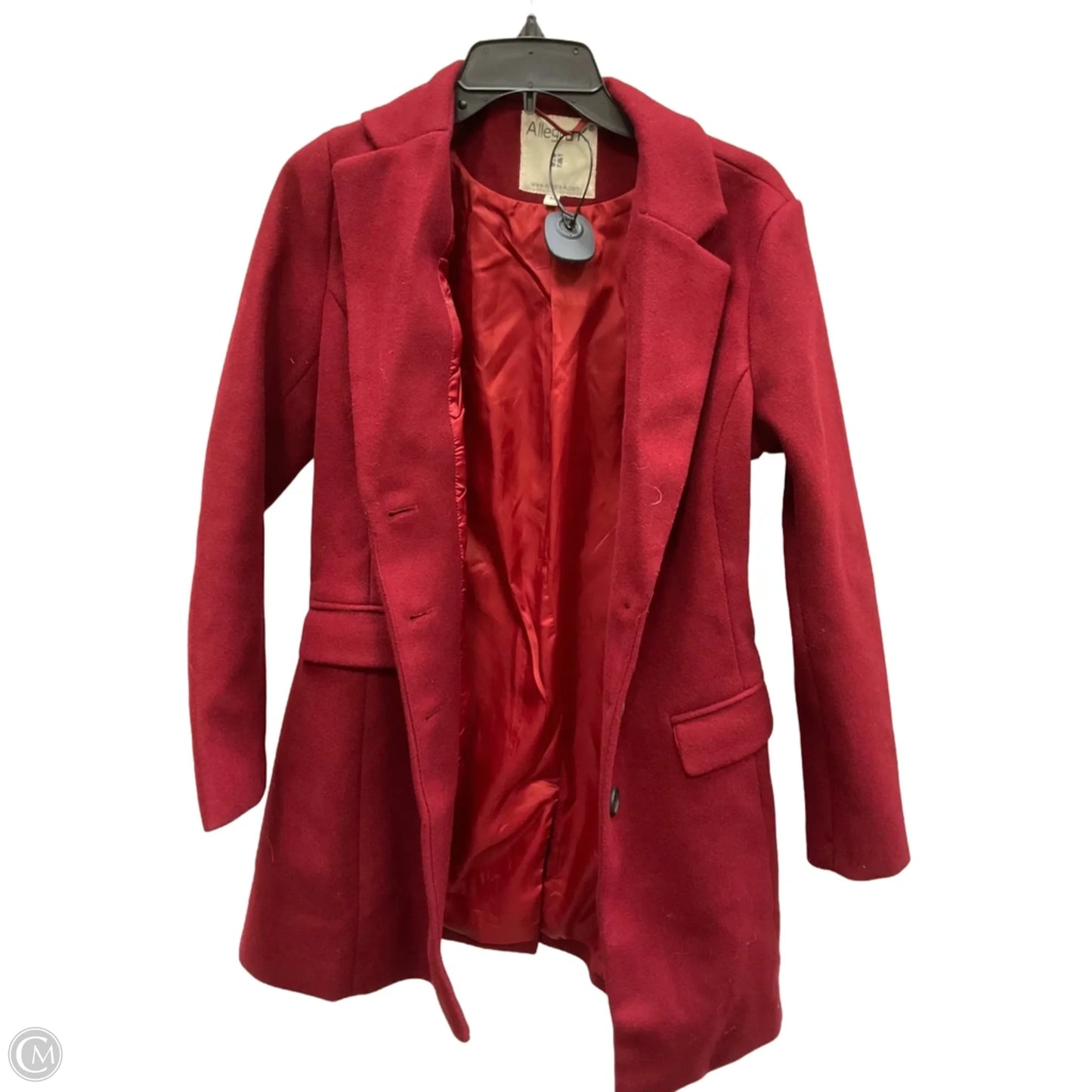 Coat Peacoat By Allegra K In Red, Size: M
