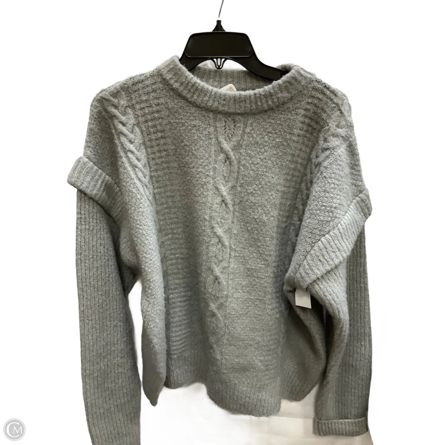 Sweater By Elan In Grey, Size: M