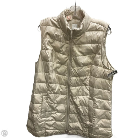 Vest Puffer & Quilted By J. Jill In Cream, Size: L
