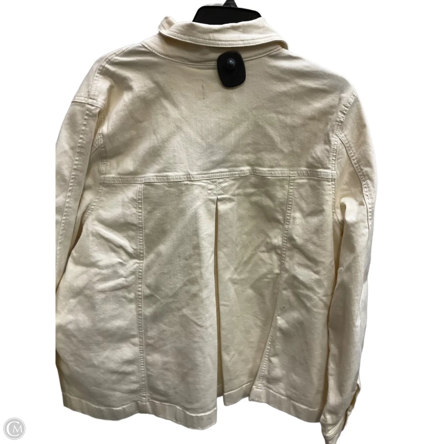 Jacket Denim By Cme In White Denim, Size: Xl