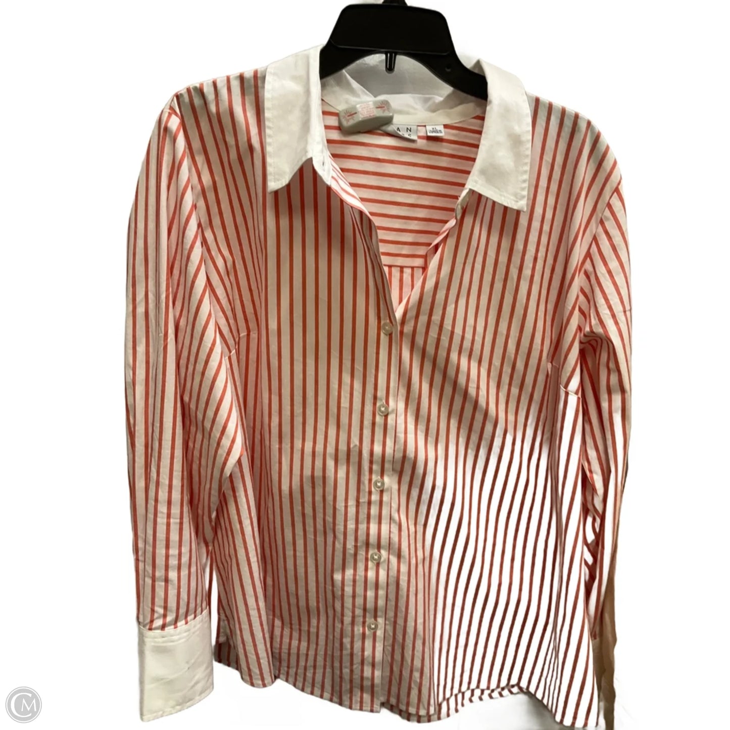Blouse 3/4 Sleeve By Joan Rivers In Striped Pattern, Size: Xl