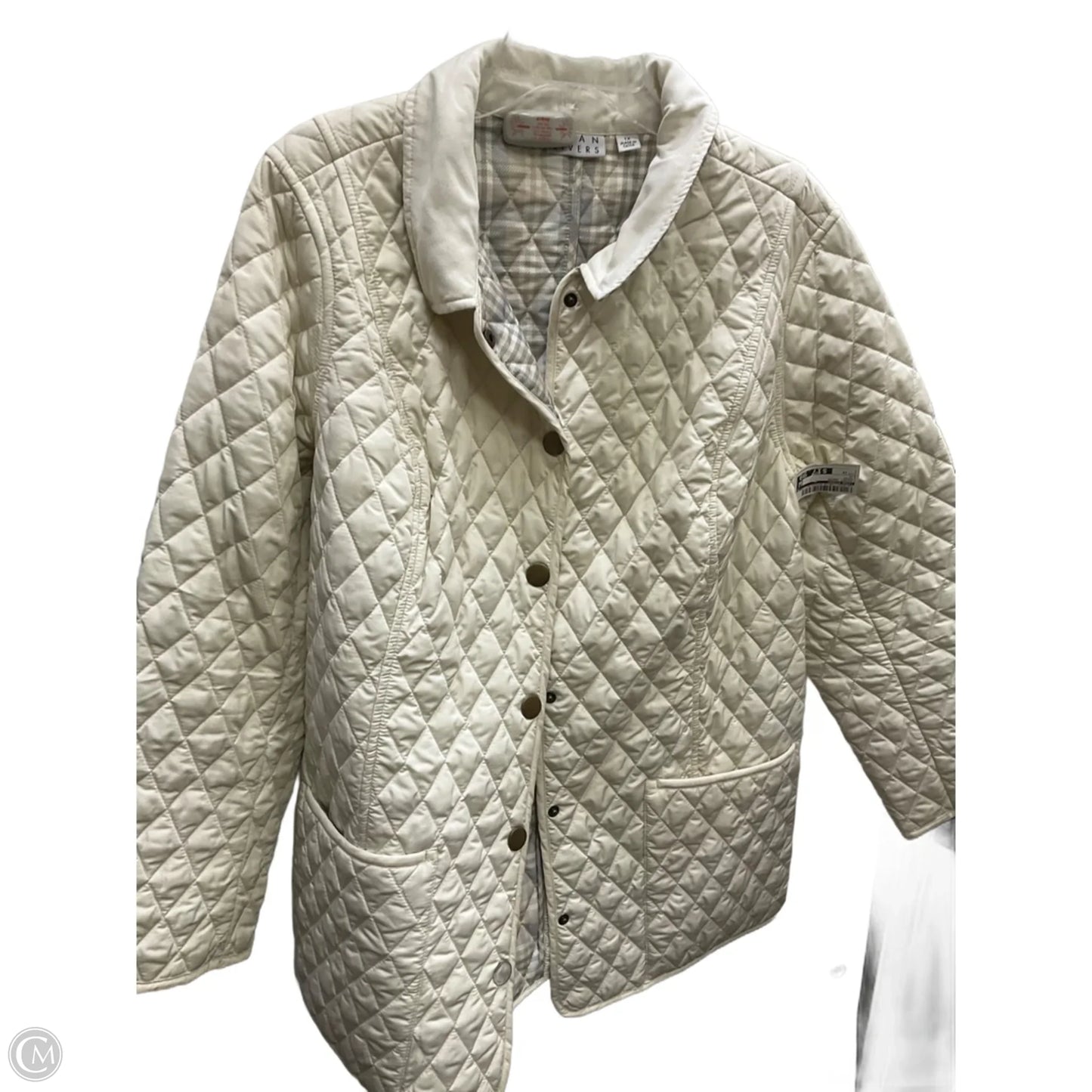 Jacket Denim By Joan Rivers In Cream, Size: 1x