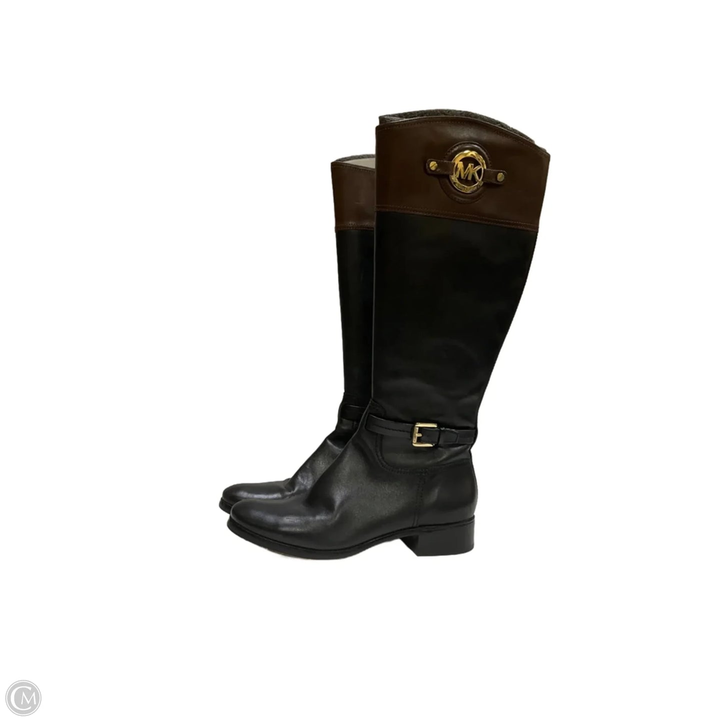 Boots Knee Flats By Michael By Michael Kors In Black & Brown, Size: 9.5