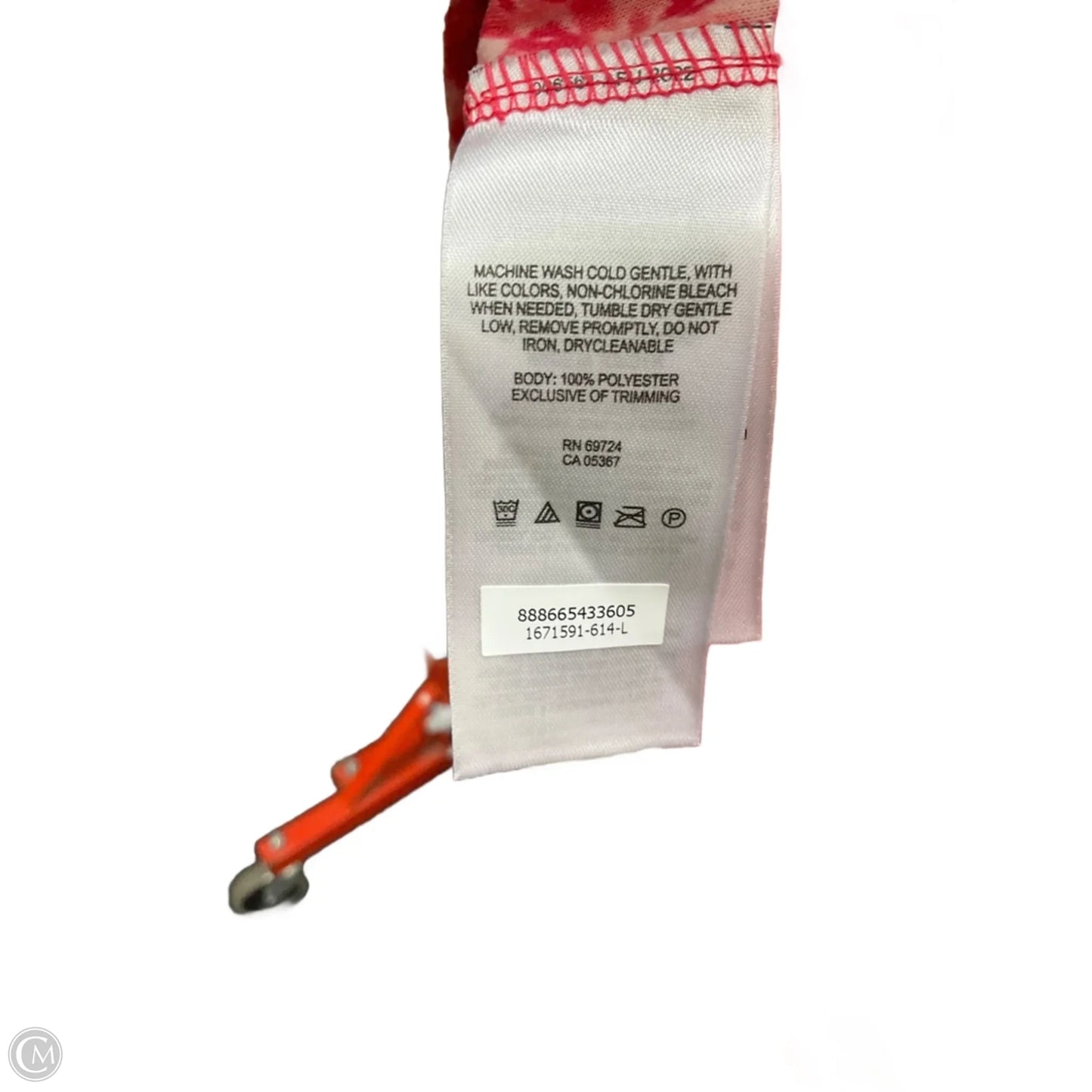 Athletic Top Long Sleeve Collar By Columbia In Pink, Size: L