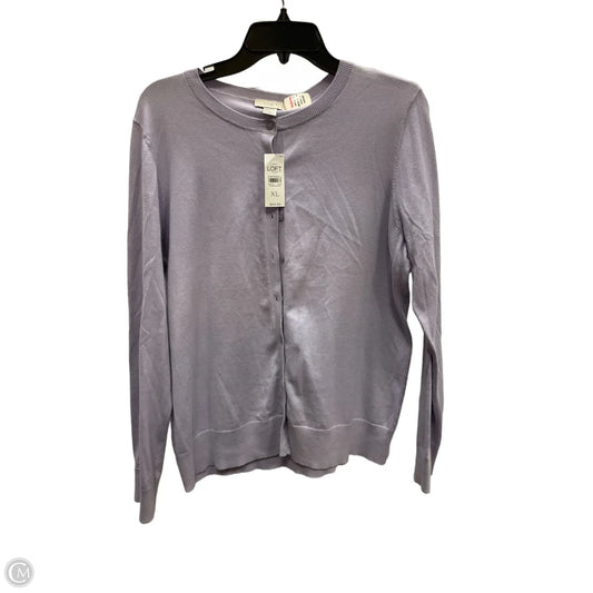 Cardigan By Loft In Purple, Size: Xl