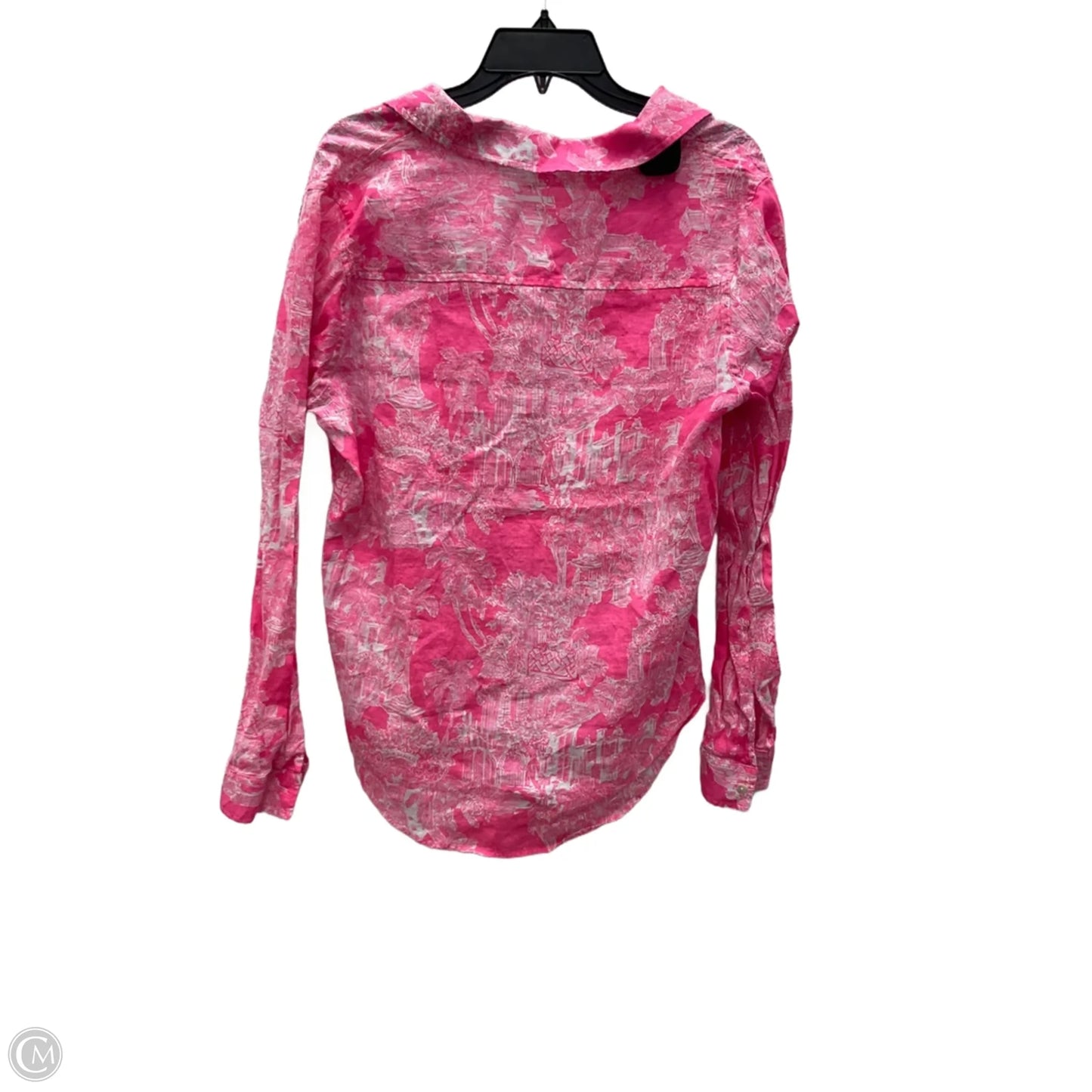 Blouse Designer By Lilly Pulitzer In Pink, Size: L