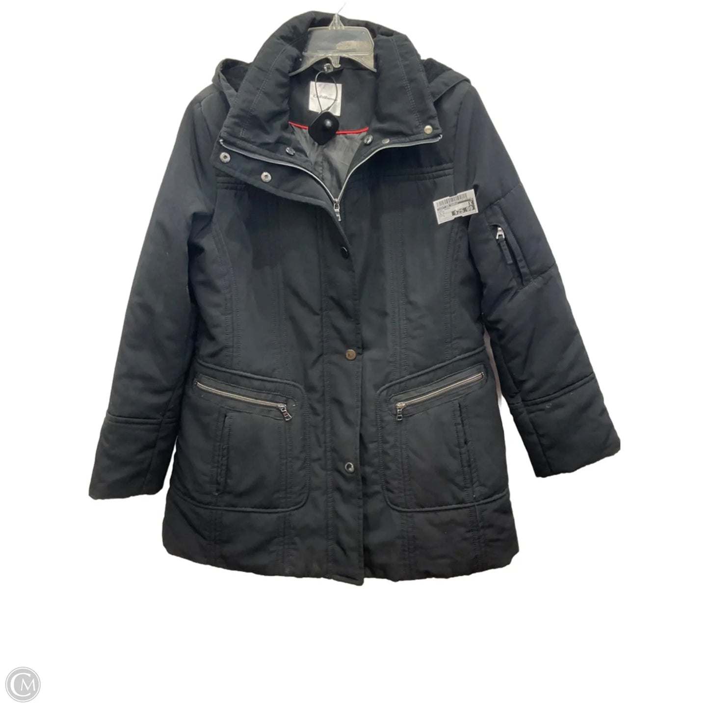 Coat Parka By Croft And Barrow In Black, Size: L