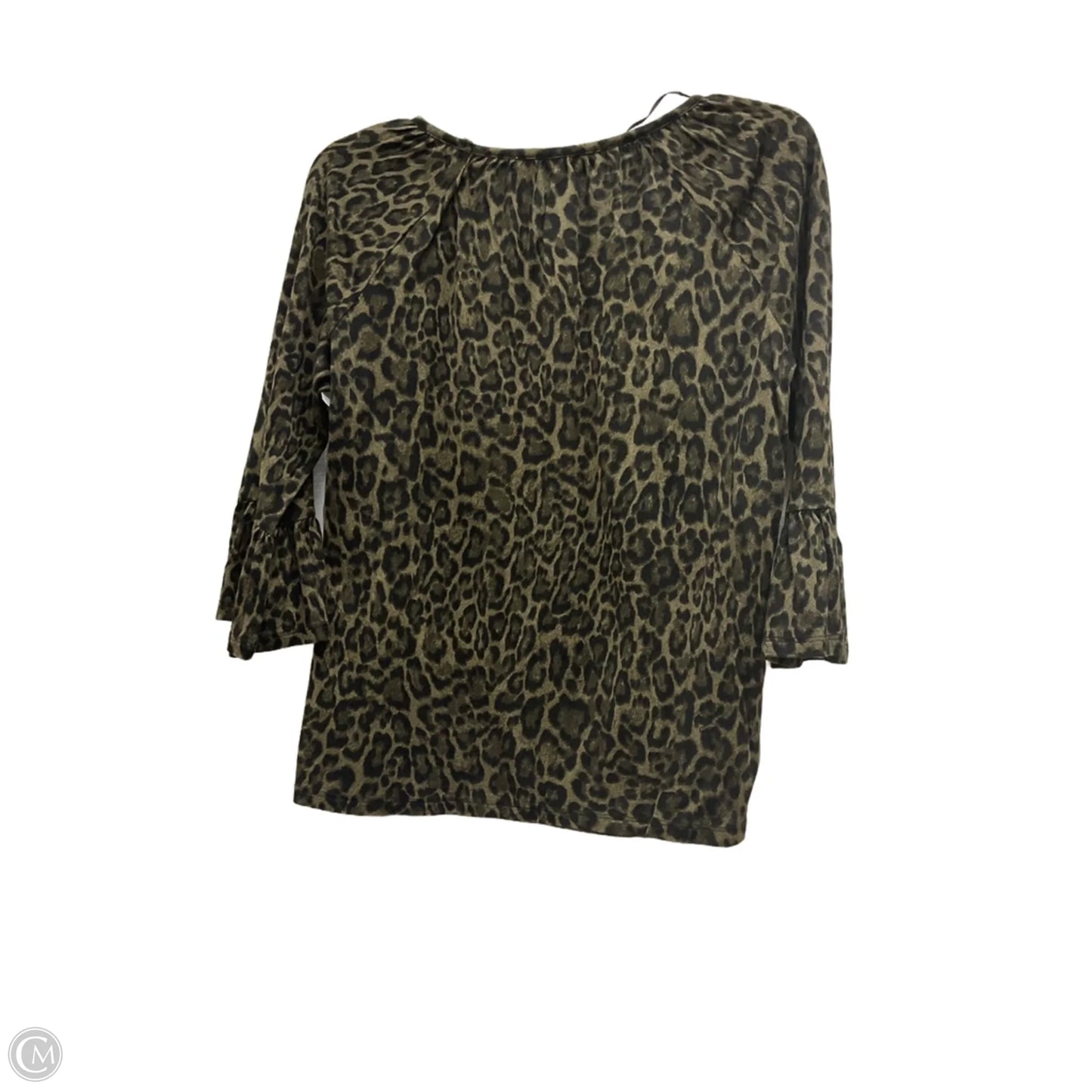 Top 3/4 Sleeve By Michael By Michael Kors In Animal Print, Size: S
