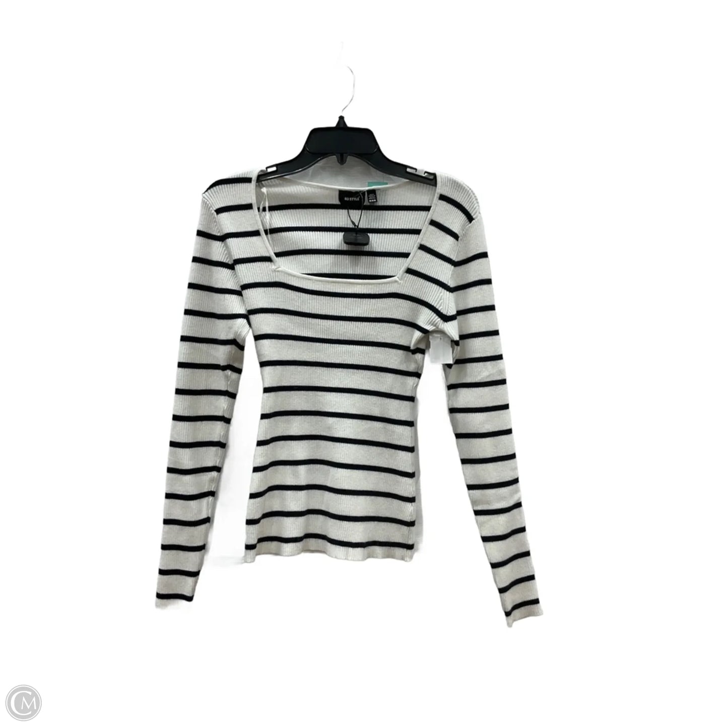 Top Long Sleeve By Rd Style In Striped Pattern, Size: M