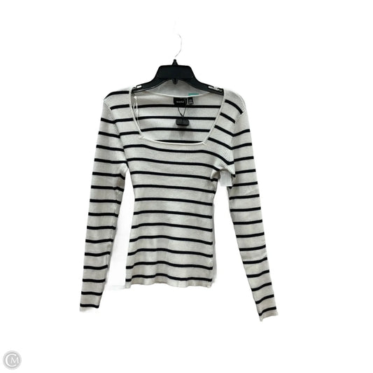 Top Long Sleeve By Rd Style In Striped Pattern, Size: M