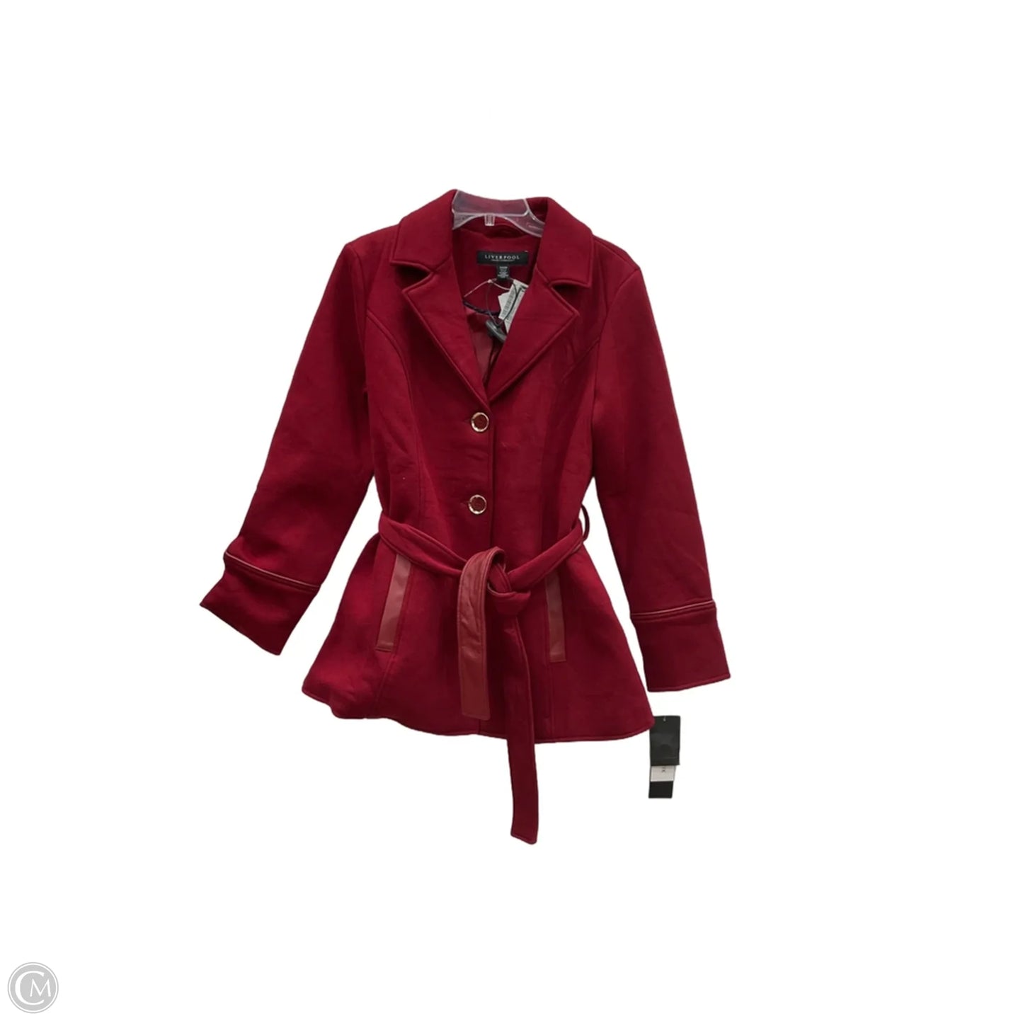 Coat Peacoat By Liverpool In Red, Size: M