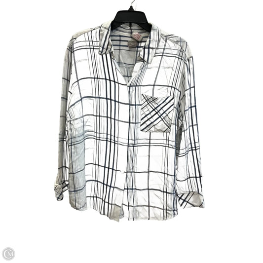 Blouse Long Sleeve By Chicos In Maroon, Size: Xl