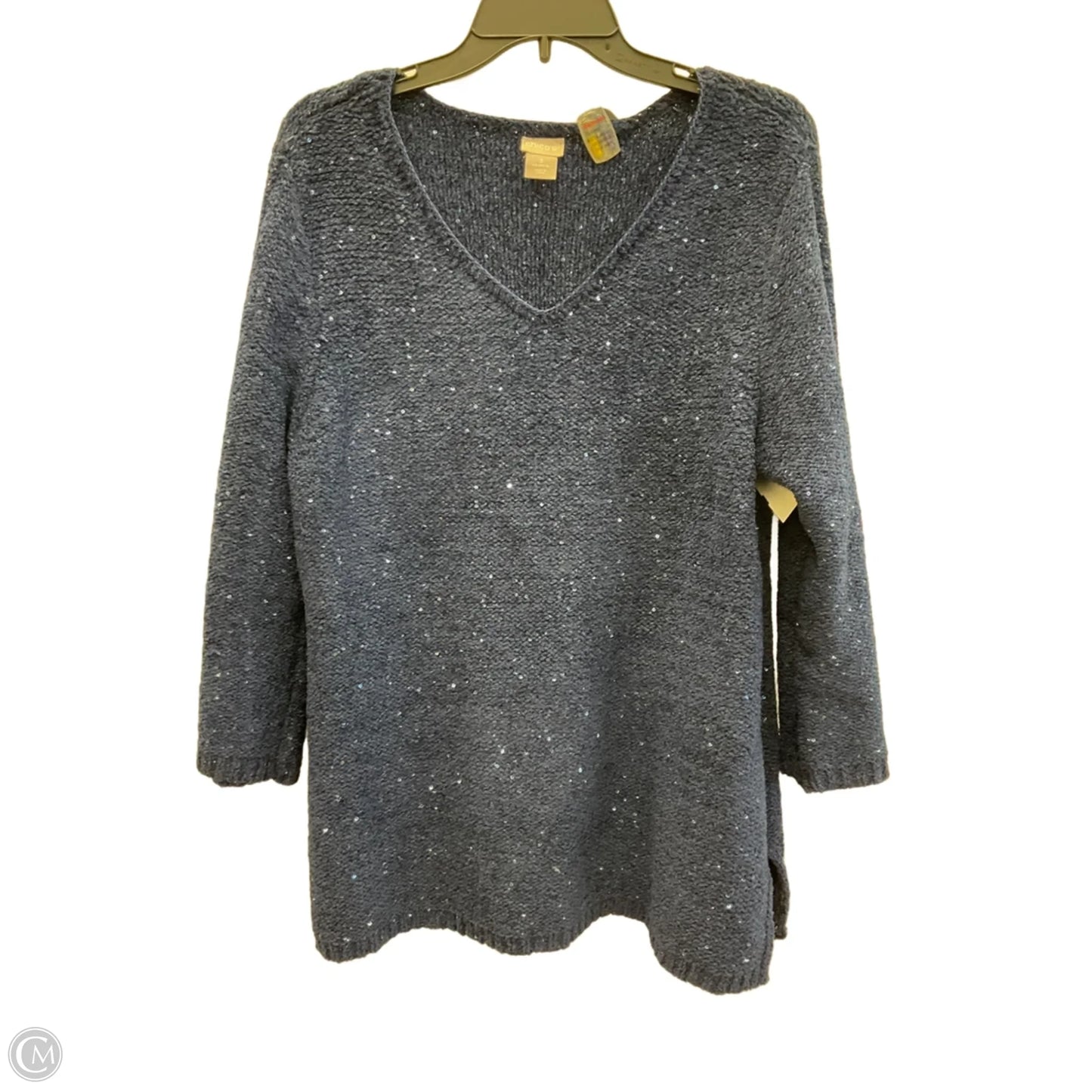 Sweater By Chicos In Blue & Brown, Size: Xl