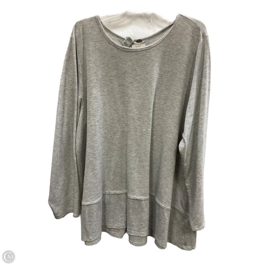 Top Long Sleeve By Cupio In Grey, Size: 2x