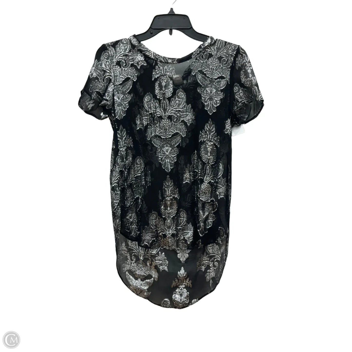 Top Short Sleeve By Wilfred In Black & Silver, Size: Xs