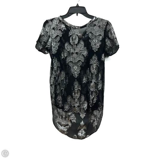 Top Short Sleeve By Wilfred In Black & Silver, Size: Xs