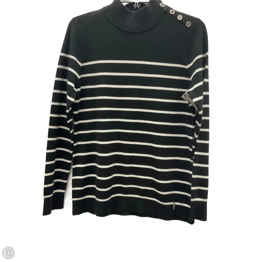 Top Long Sleeve By Calvin Klein In Striped Pattern, Size: M