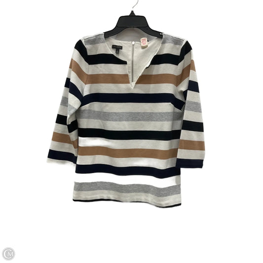 Top Long Sleeve By Talbots In Striped Pattern, Size: M