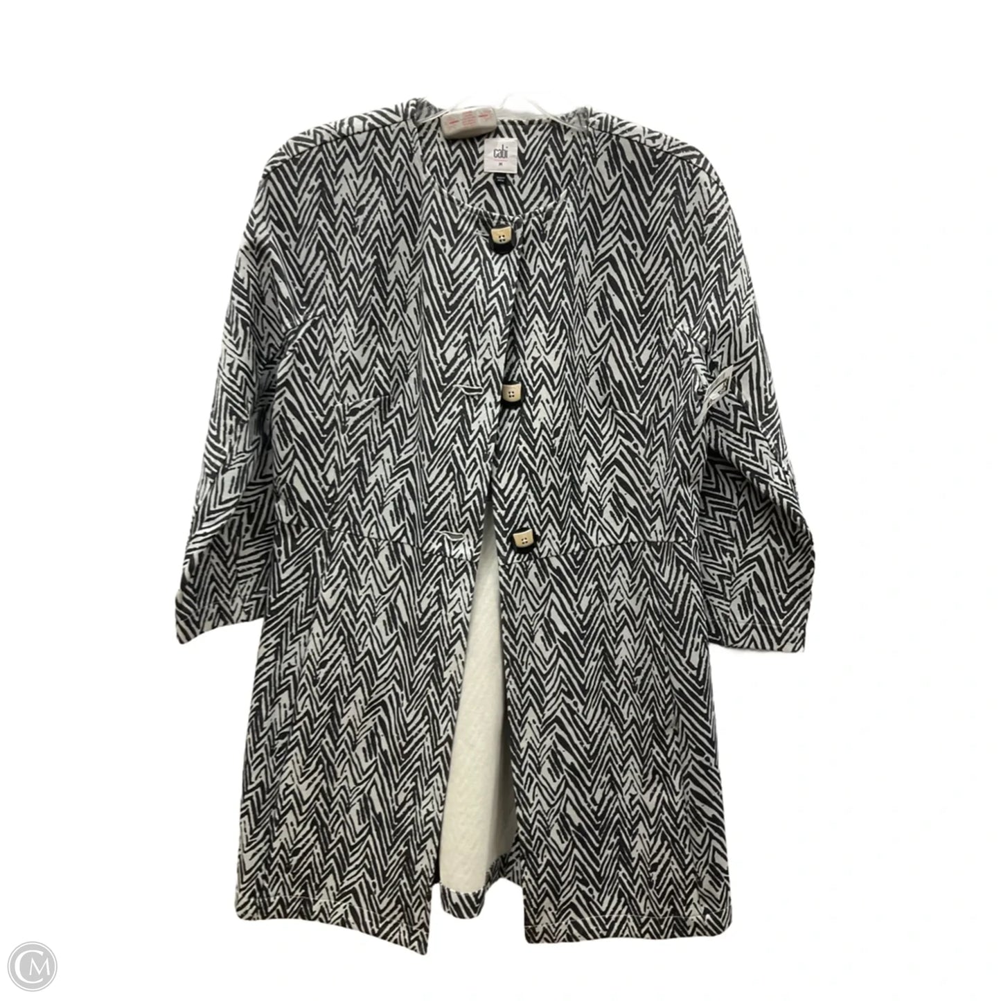 Jacket Other By Cabi In Black & White, Size: M