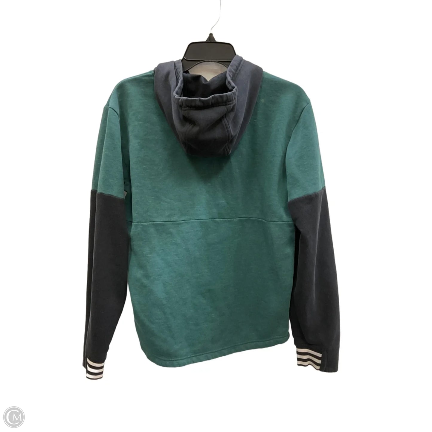 Athletic Sweatshirt Hoodie By Adidas In Green, Size: S