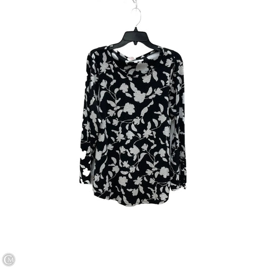 Top Long Sleeve By Chicos In Black & White, Size: Xxl